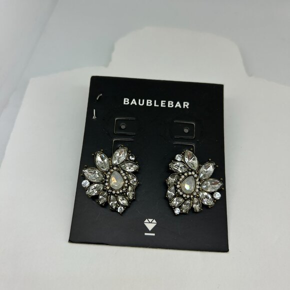 Baublebar Antyque Gold tone Crystal Drop Earrings New with Tag - Picture 1 of 4